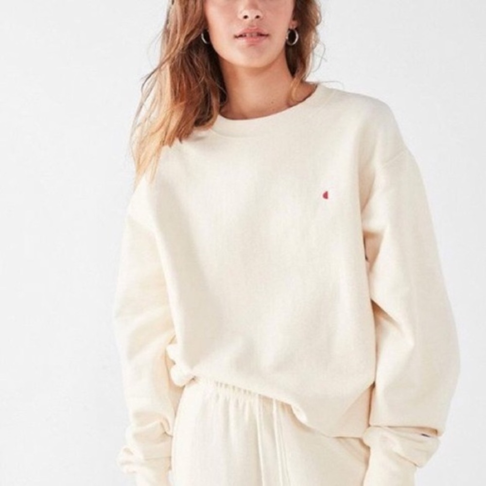 Champion Reverse Weave Crewneck Cream